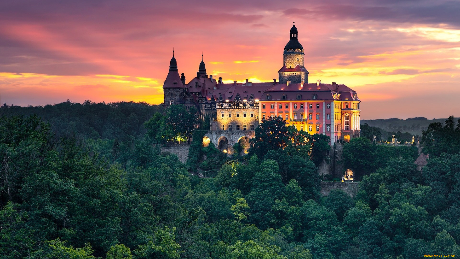 ksiaz castle, poland, ,  , ksiaz, castle